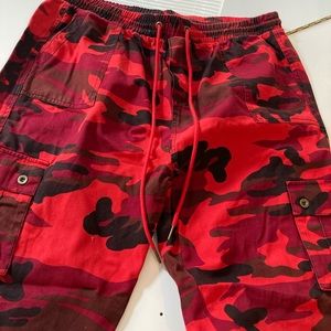 C’est Toi camo red joggers